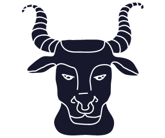 Boğa burcu sembolü, boğa başı ikonu. Sirius Astroloji Boğa burcu özellikleri, toprak elementi, Venüs, öz değer, maddi sınavlar ve karmik köklenme.